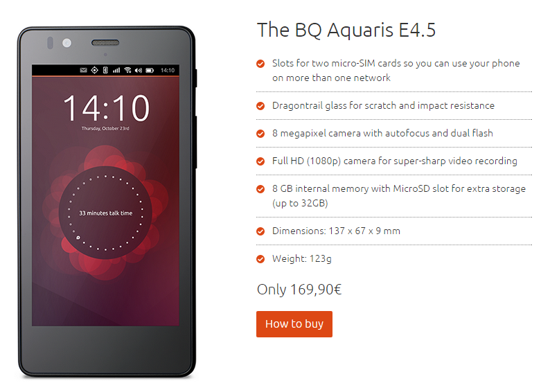 Aquaris E45 Ubuntu Edition