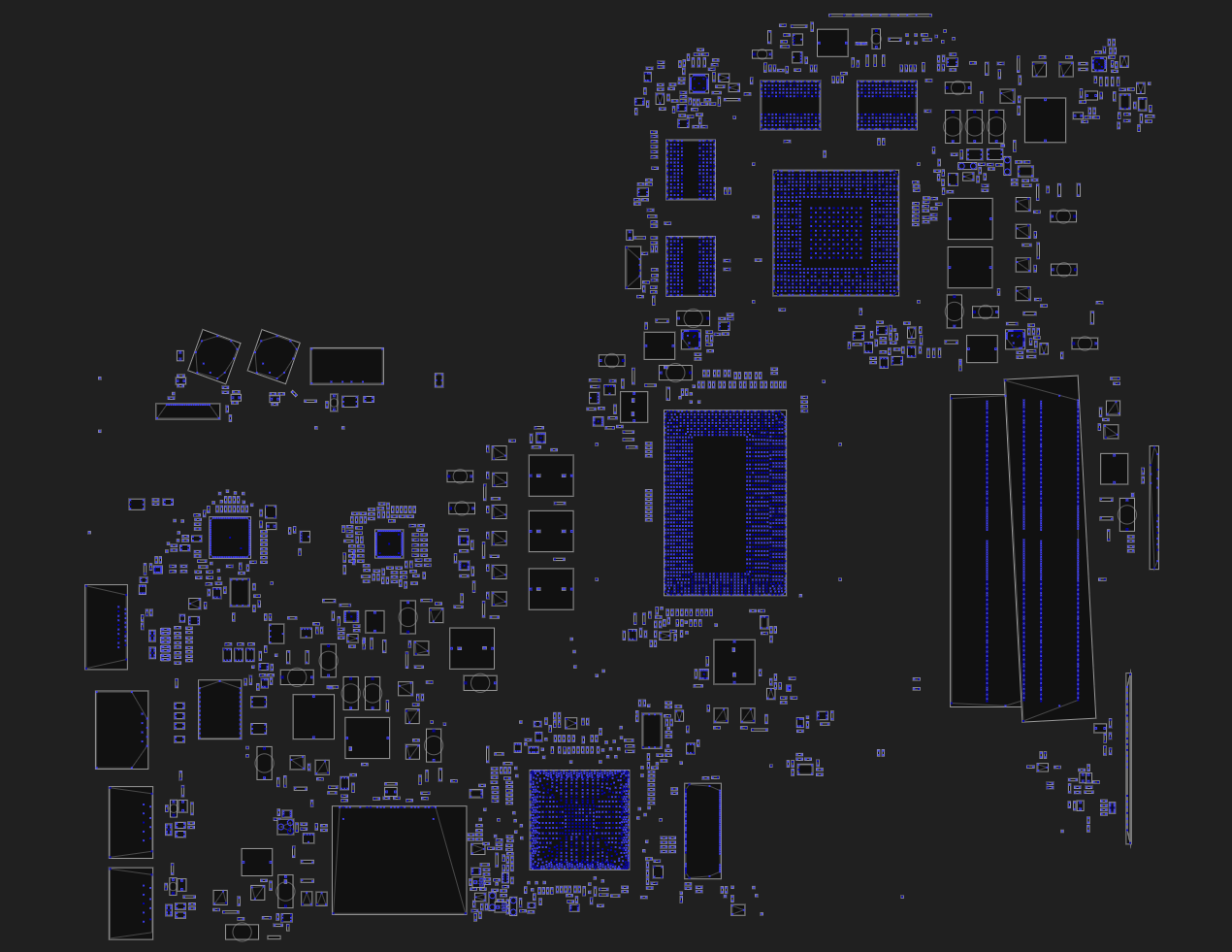 motherboard top board view